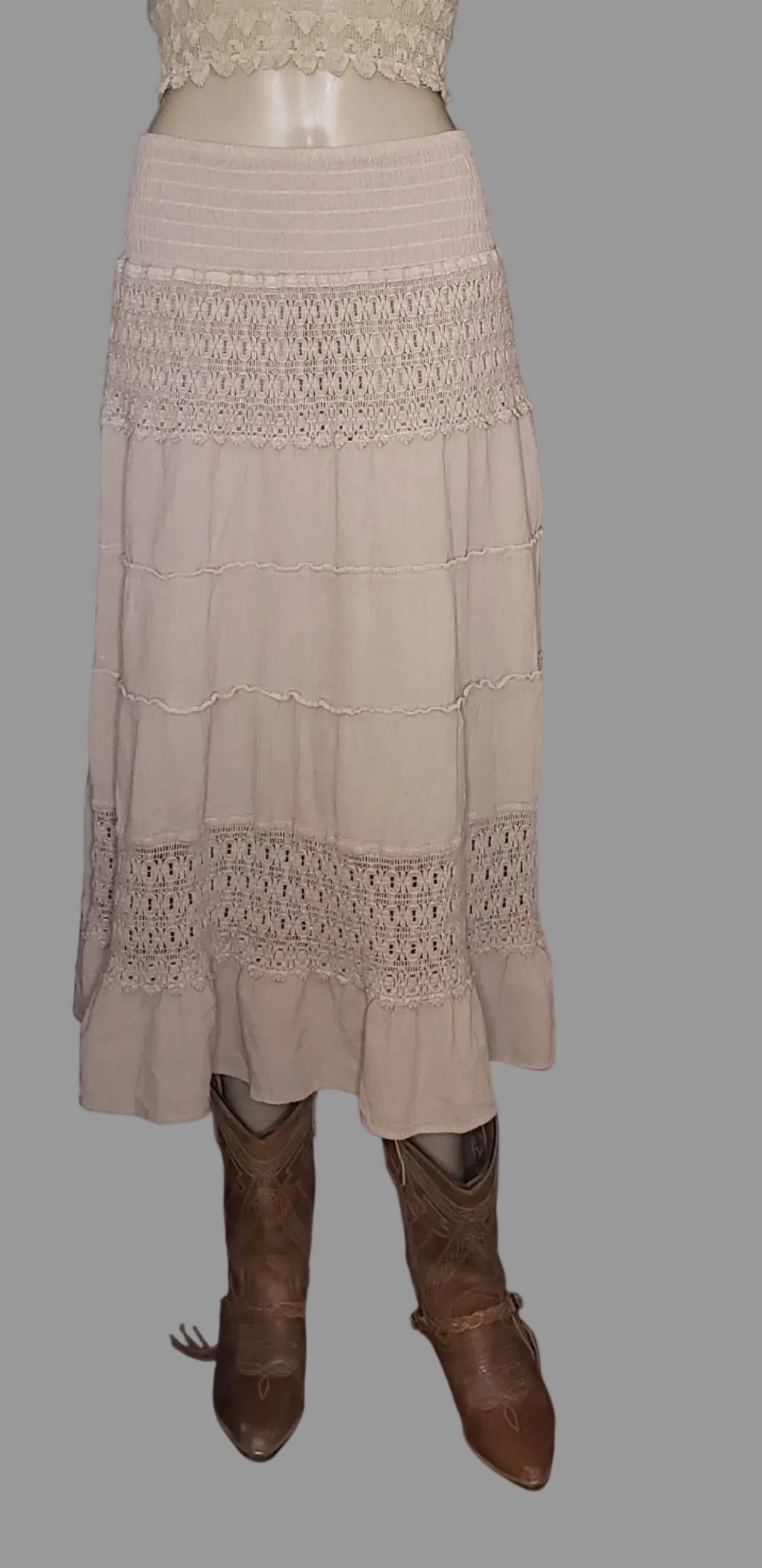 Coastal Greca Maxi Skirt