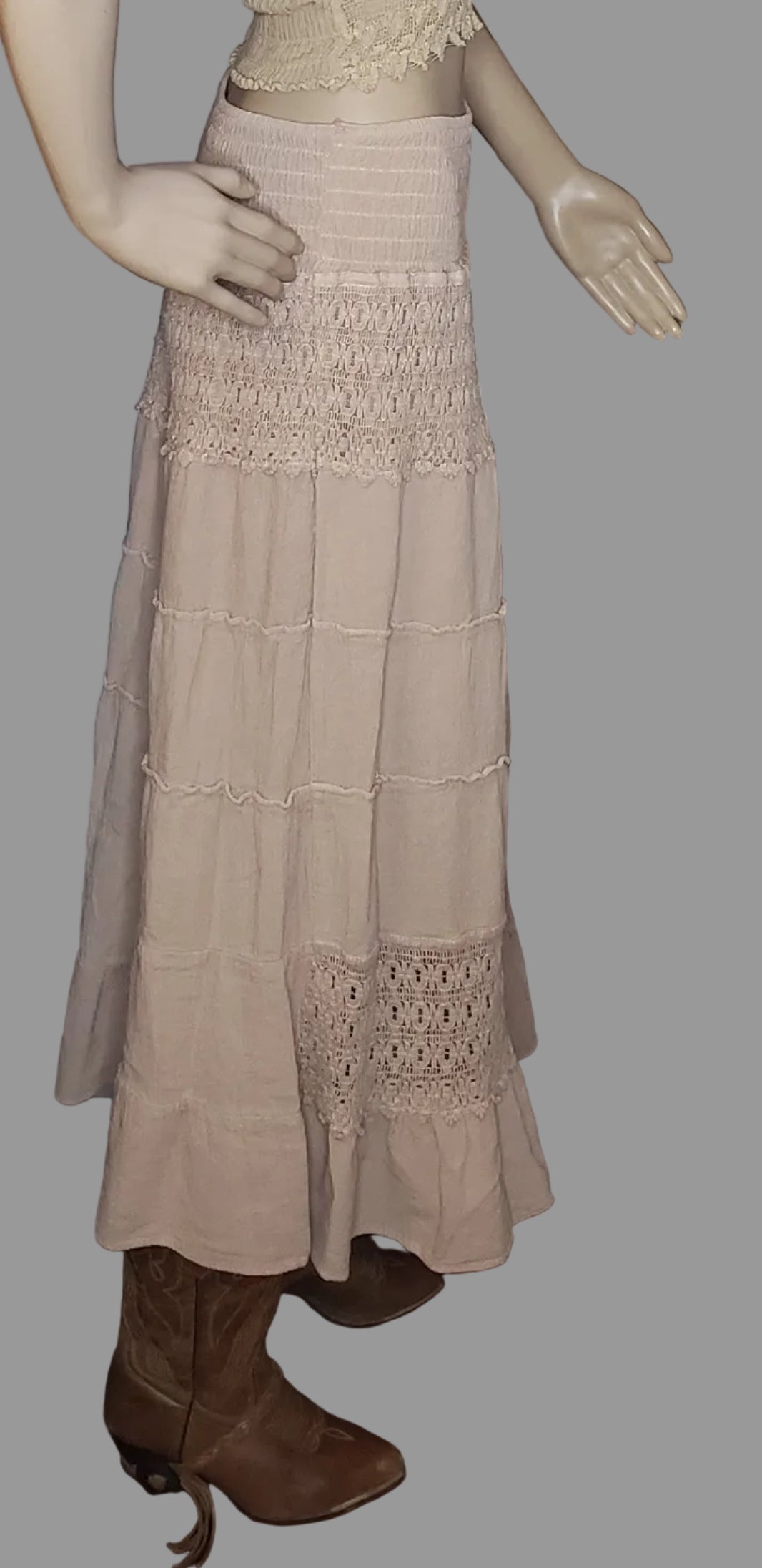 Coastal Greca Maxi Skirt