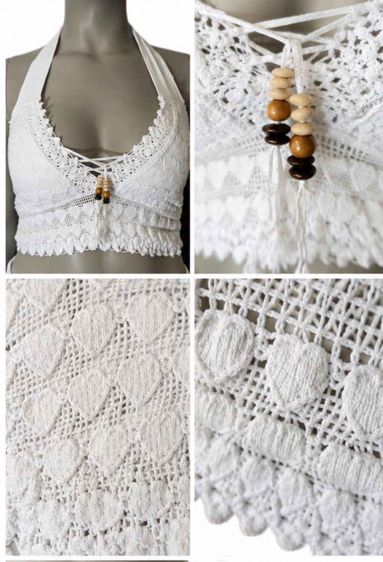 Coastal Peruvian Crochet Halter Top