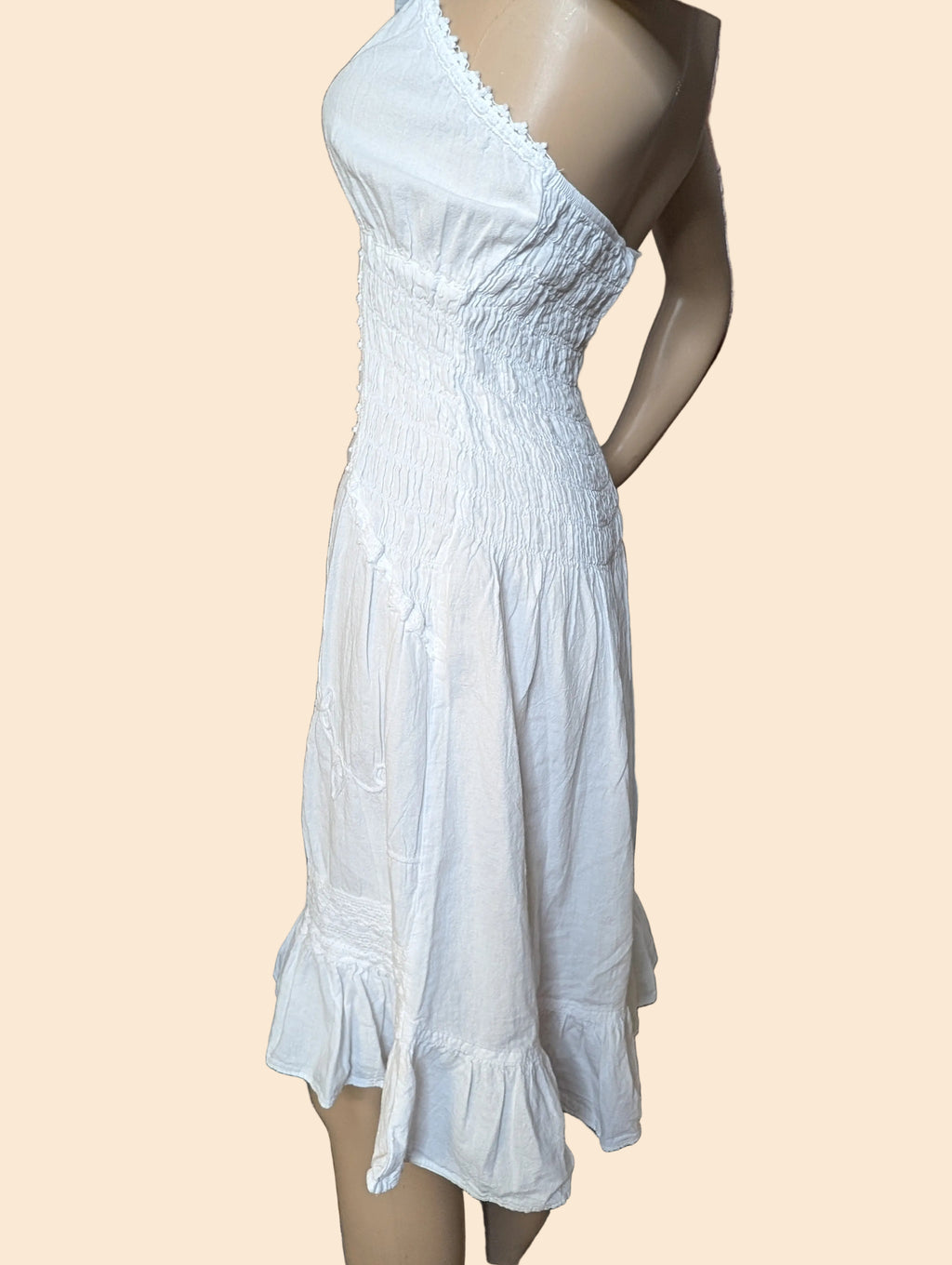Coastal Medallion Halter Mini Dress