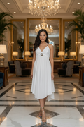 Coastal Medallion Halter Maxi Dress