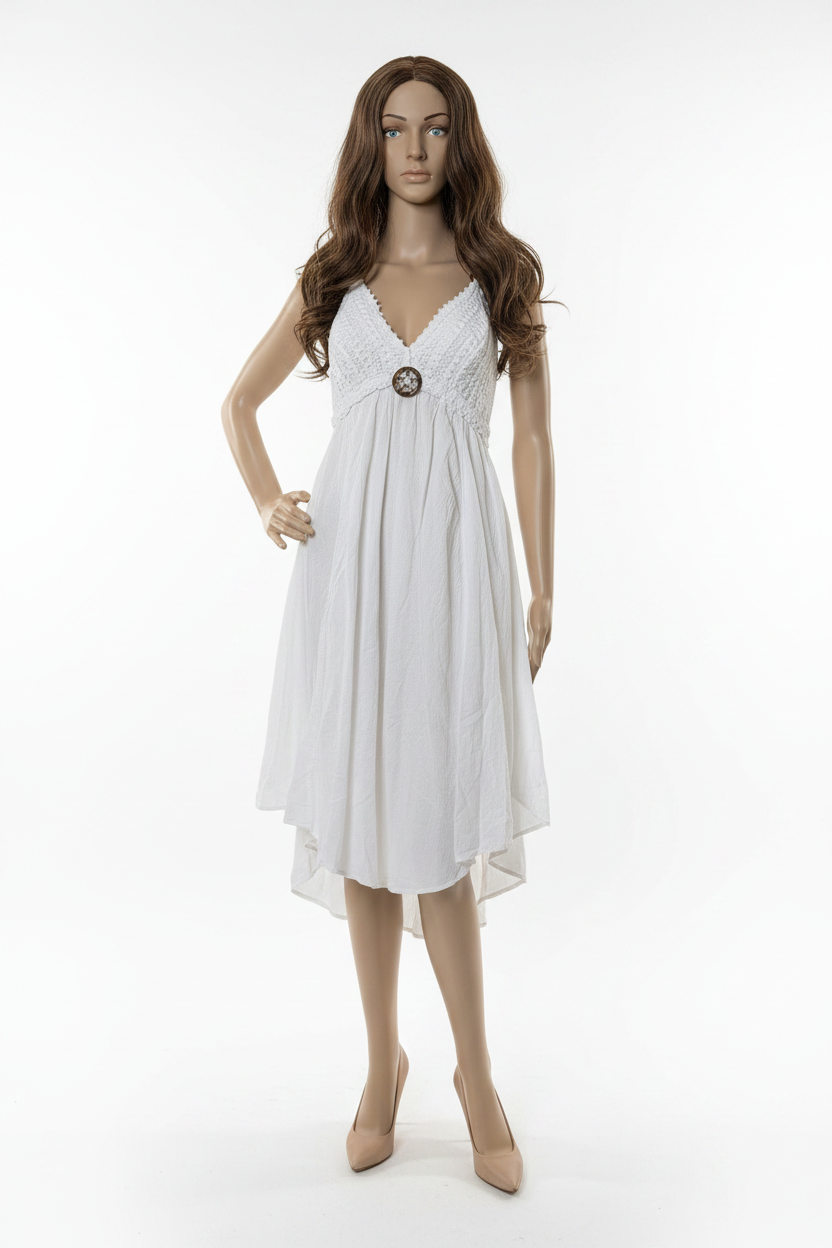 Coastal Medallion Halter Maxi Dress