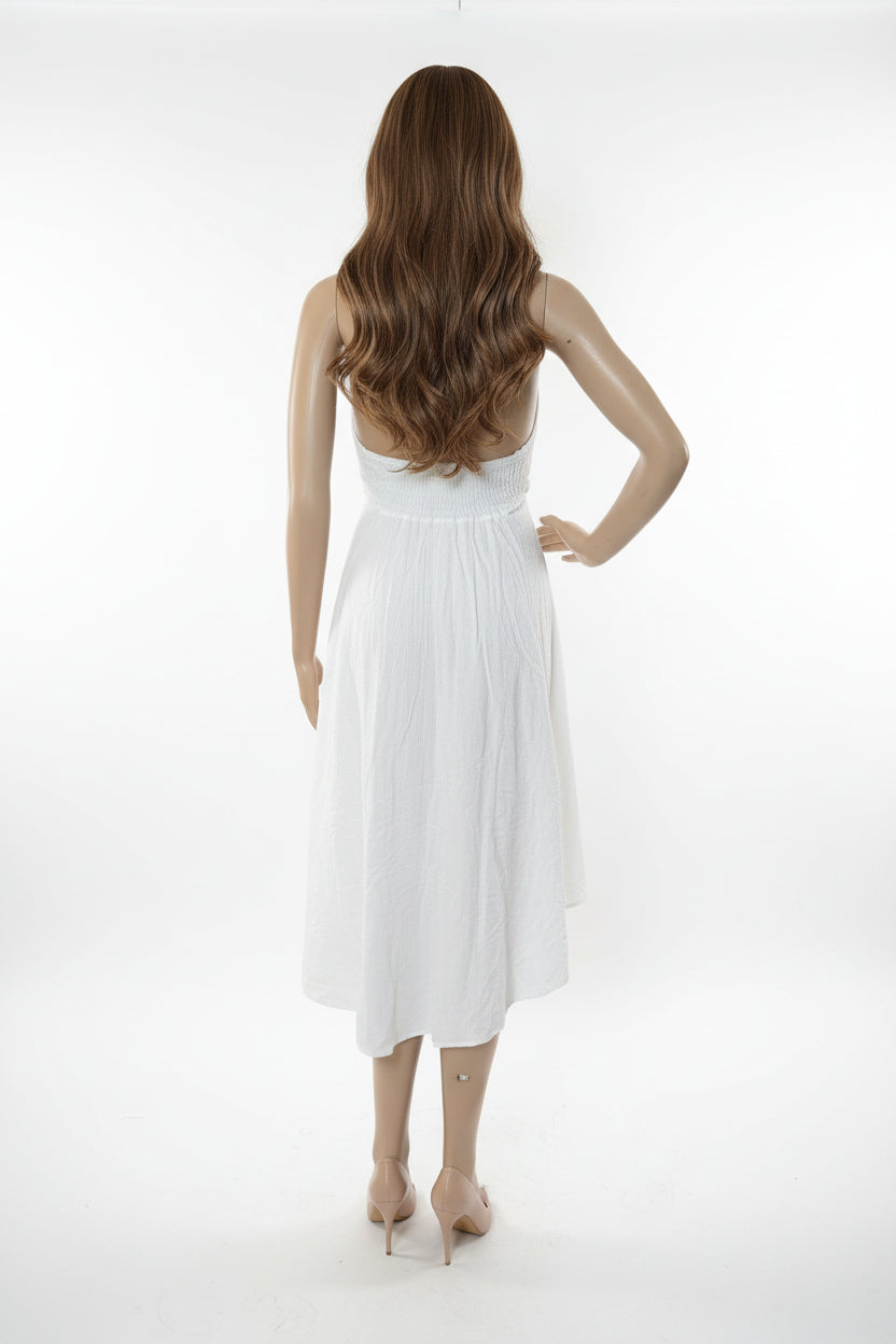 Coastal Medallion Halter Maxi Dress