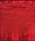 Coastal Halter Smocked Midi Dress – Red
